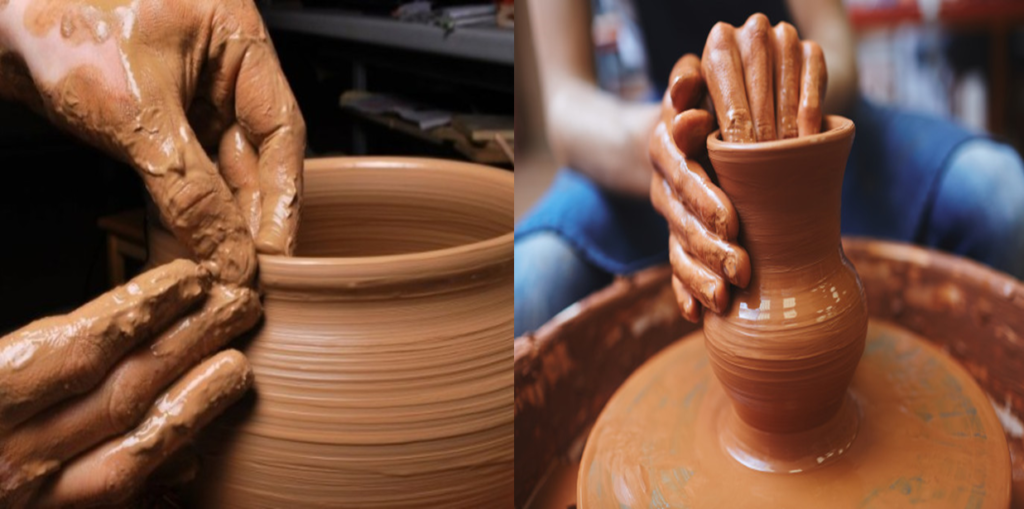 learning something new like pottery