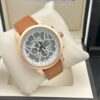 Montblanc brown leather gol watch