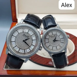 PIAGET FULL STONE MALE & FEMALE LEATHER WATCH_2