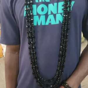 3-Piece Black-Beaded Necklace